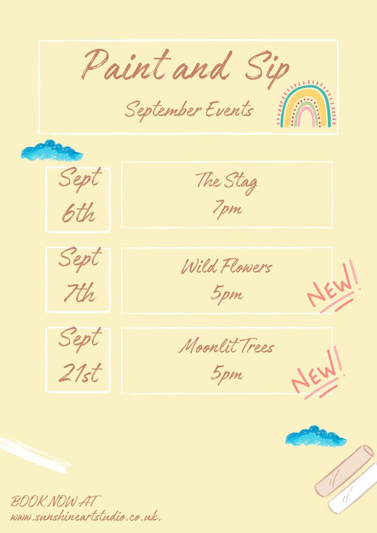 September Paint and Sip Events