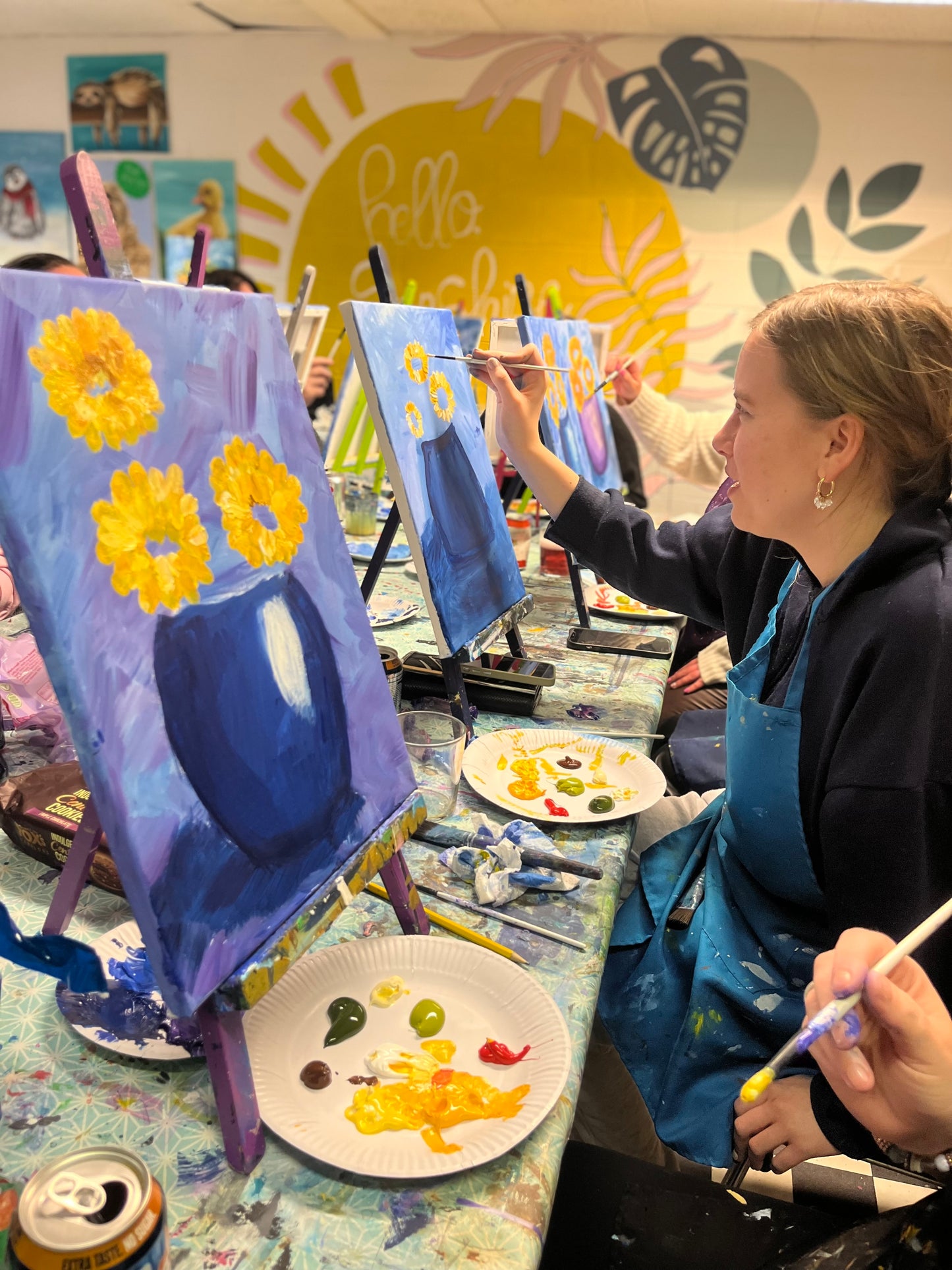 Friday 18th April 7pm The sunflowers Paint and Sip