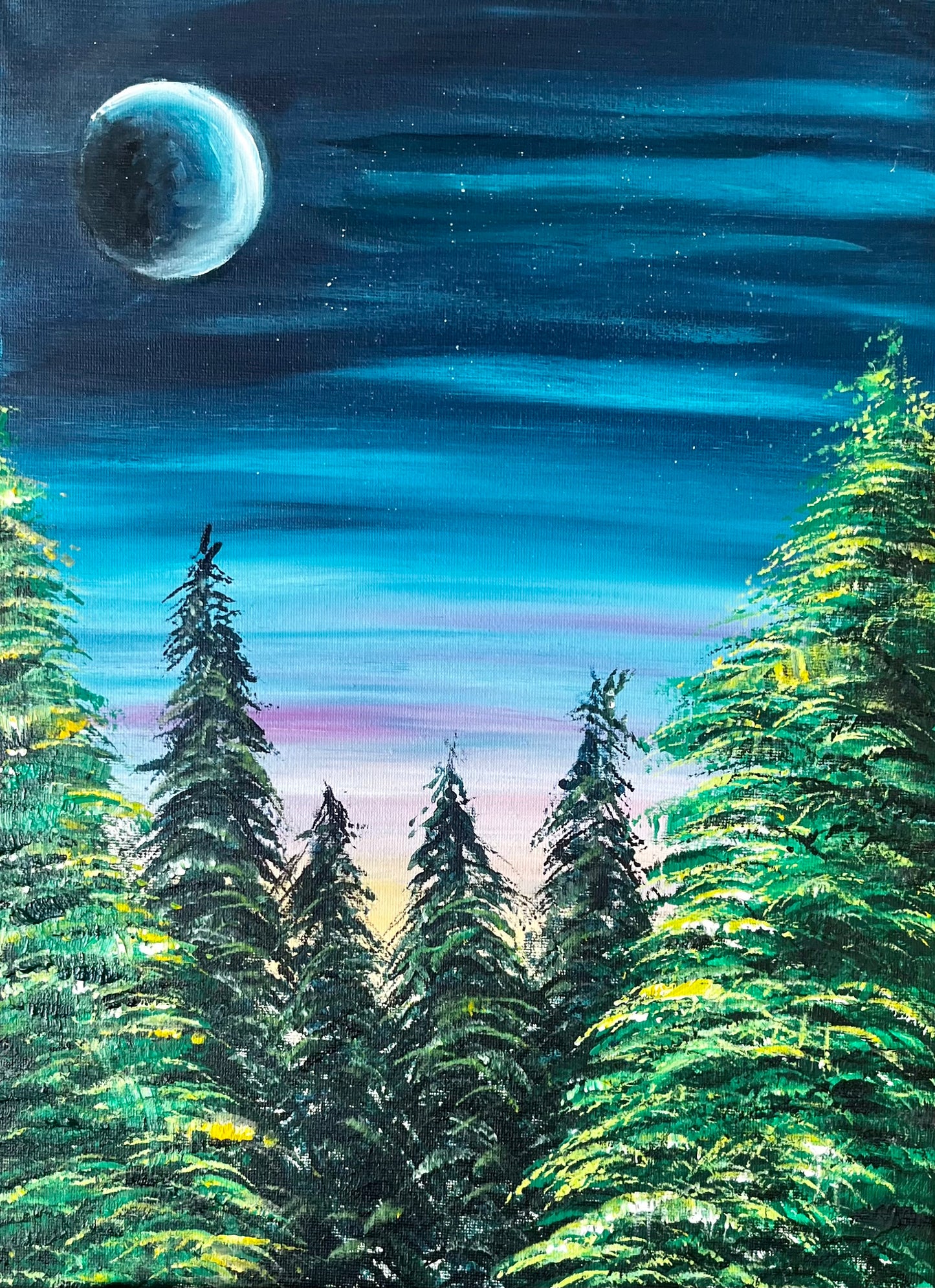 Moonlit Tree Paint and Sip Saturday 21st February 5pm
