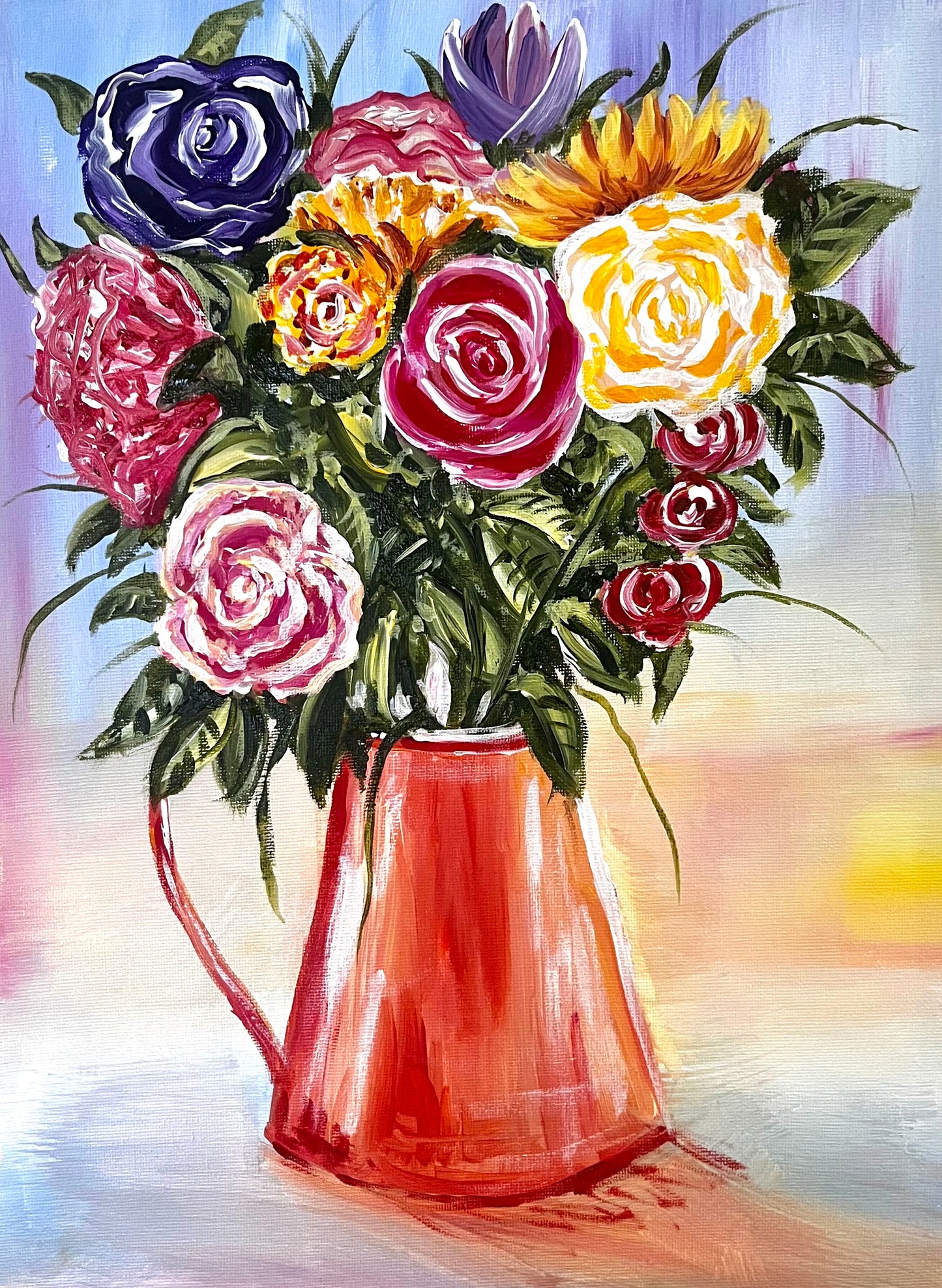 Saturday 5th April 5pm Summer Flowers Paint and Sip