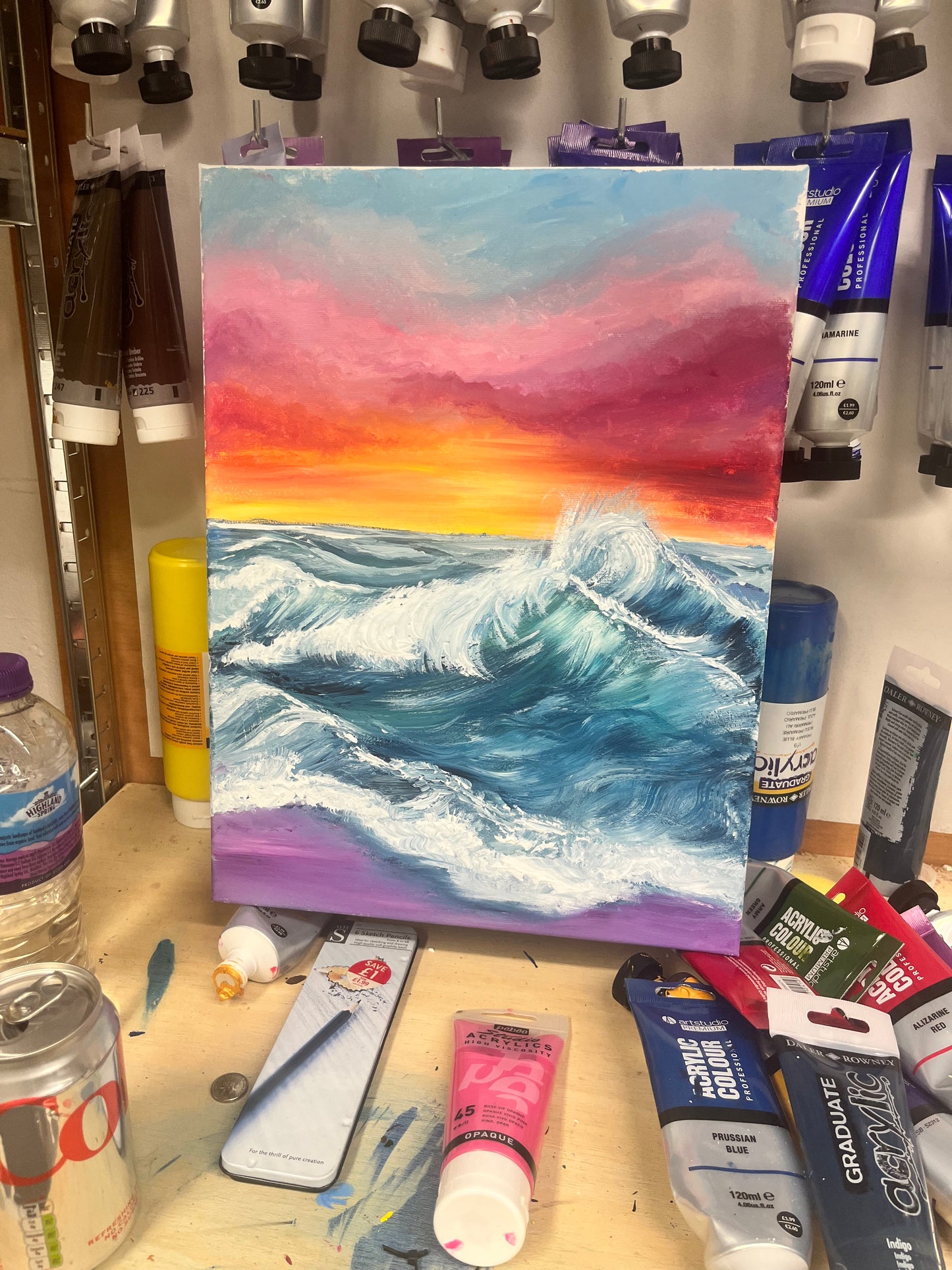 Friday April 11th 7pm Beach Waves Paint and Sip