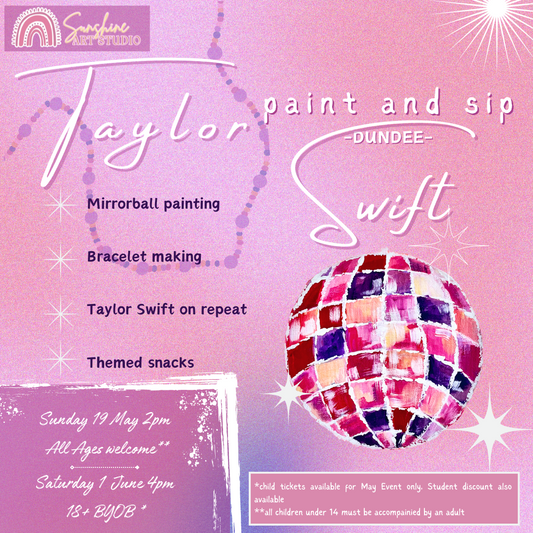 June 1st 4pm Taylor Swift 18+ Paint and Sip