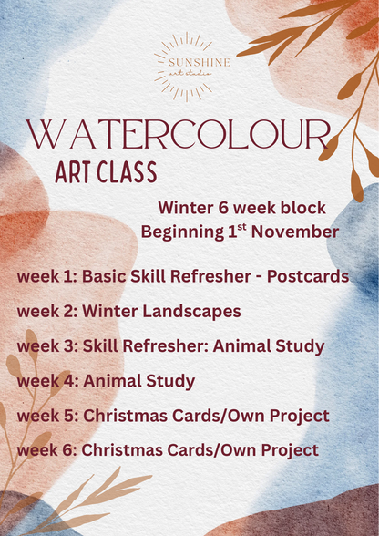 Watercolour Weekly Class - Saturday Mornings