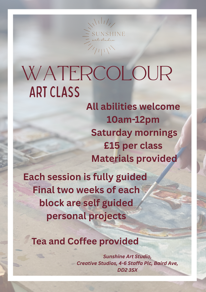 Watercolour Weekly Class - Saturday Mornings